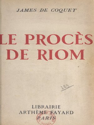 cover image of Le procès de Riom
